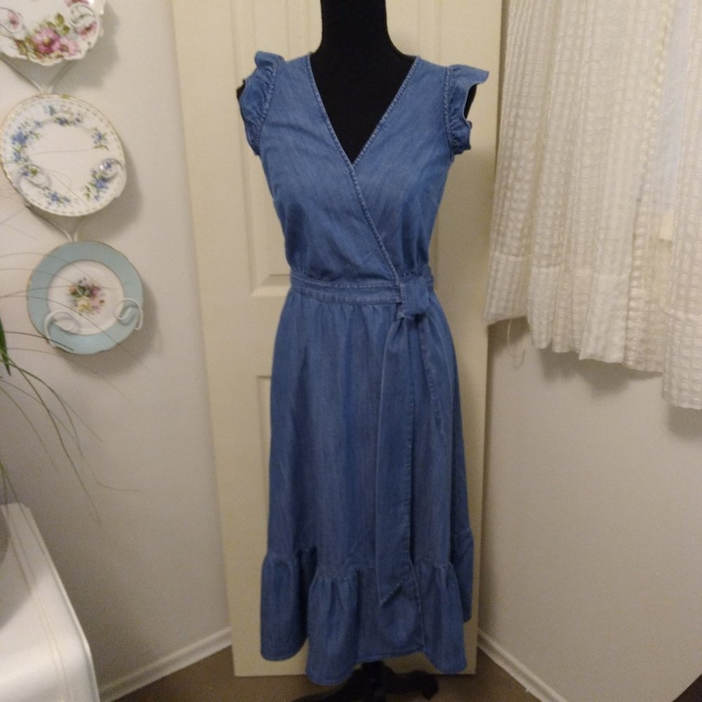 J. Crew Denim Wrap Dress